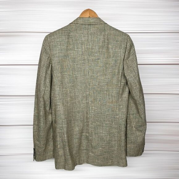 CERRUTI 1881 Vintage Silk Lightweight Blazer Taupe Single Breasted Fitted 34L - Picture 8 of 16